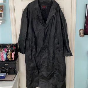 Highland vintage leather trench coat